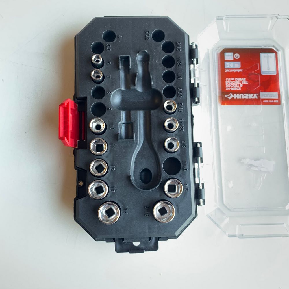 1/4 in. Drive Ratchet SAE/Metric Standard Socket Set (24-Piece) (H4D24PCSWS) 1/4 in. Drive Ratchet SAE/Metric Standard Socket Set (24-Piece) (H4D24PCSWS)